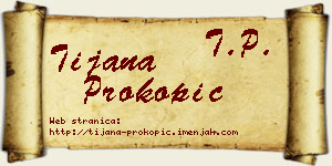 Tijana Prokopić vizit kartica